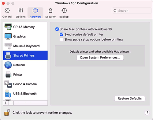 VM_Configuration_Shared Printers